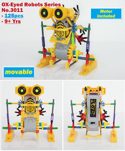 LITAND Alien Toys for Kids 3d Puzzles for Kids 122 Parts Kangaroo Robotic Building Set Battery Powered Robotic Kits 